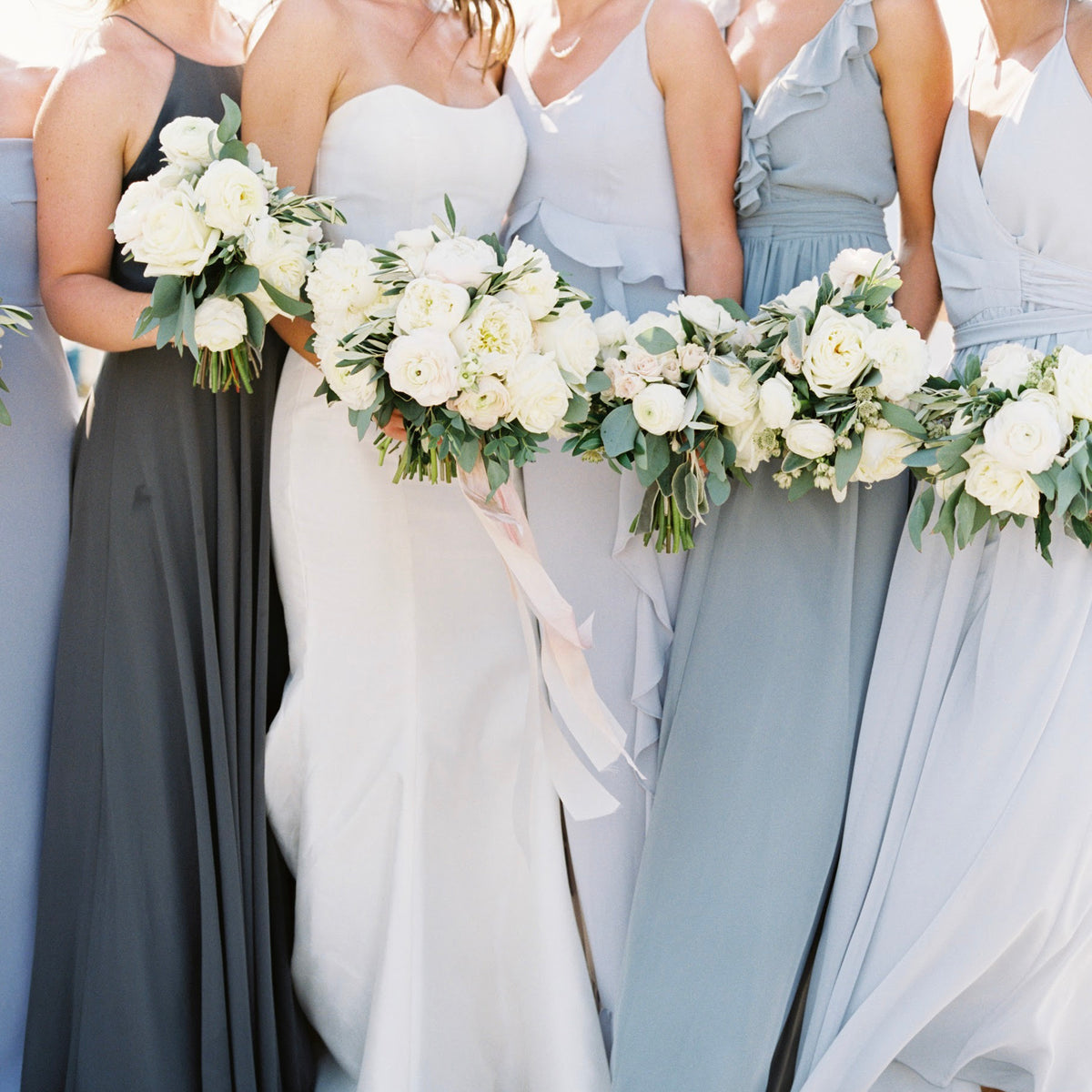 Garden White Bridal Bouquet – Ebb and Flow Flowers