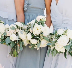 Garden White Bridesmaids Bouquet
