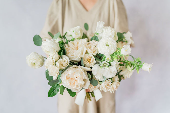 Garden White Bridal Bouquet