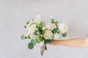 Garden White Bridesmaids Bouquet