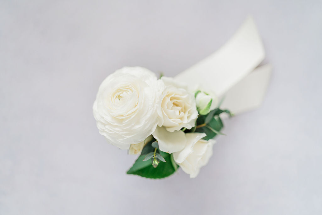 Garden White Corsage