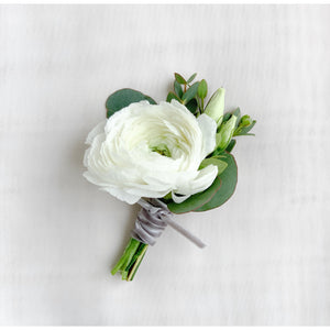 Garden White Boutonnière