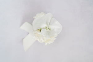 Modern White Corsage