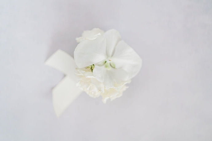 Modern White Corsage