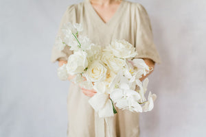 Modern White Bridal Bouquet