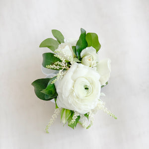 Garden White Corsage